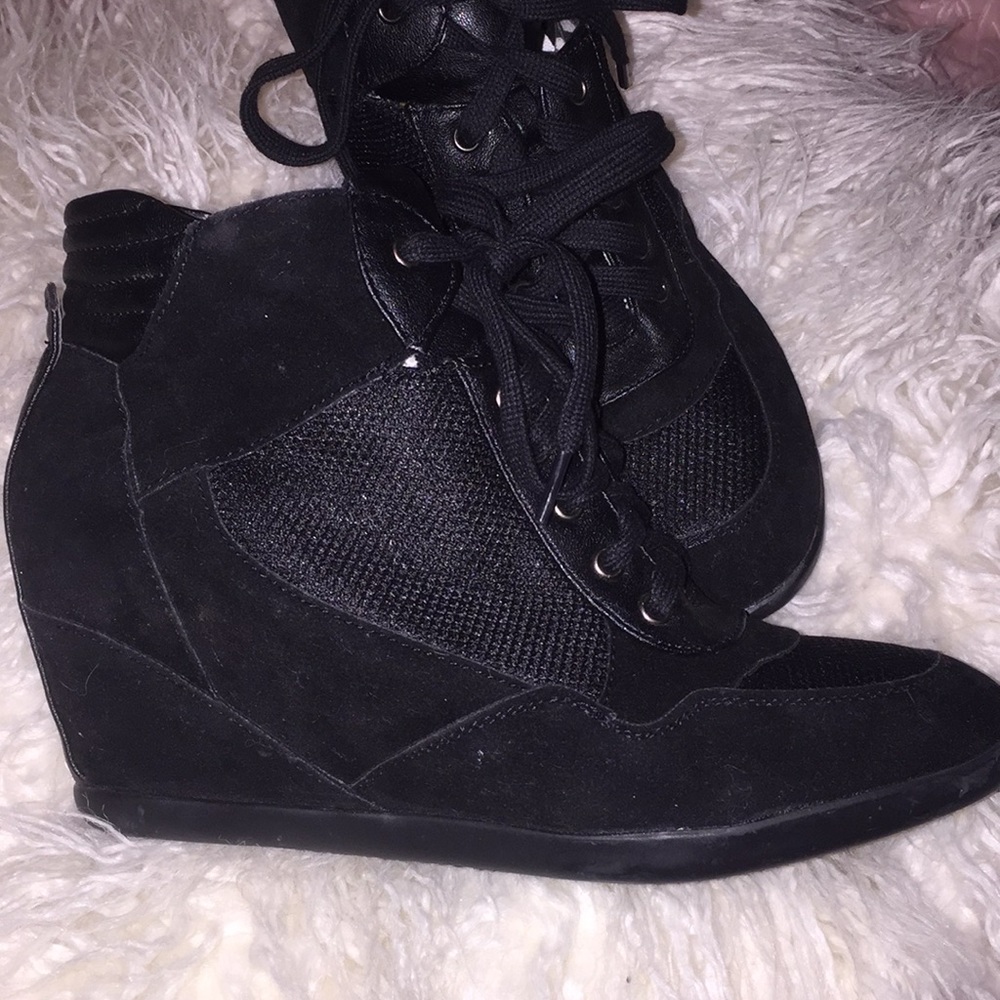 Black high top sneakers